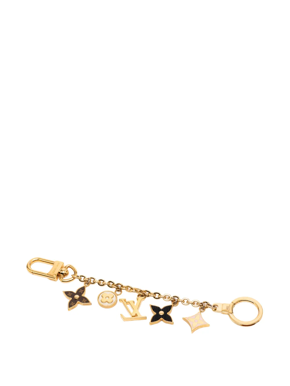 Louis Vuitton Pre-Owned 2021 Gold Plated Spring Street Chain Bag Charm key chain - Oro