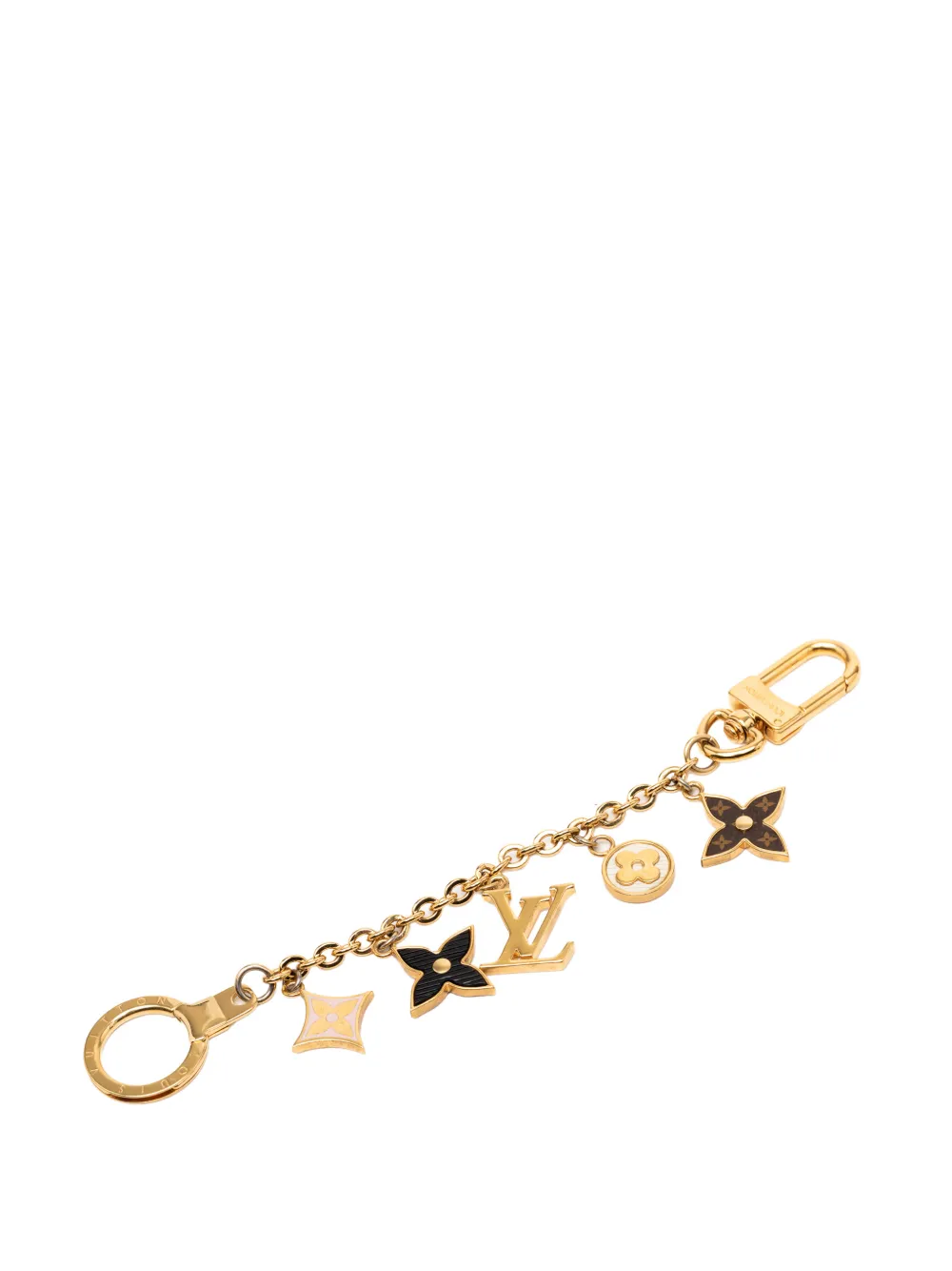 Louis Vuitton Pre-Owned 2021 Gold Plated Spring Street Chain Bag Charm key chain - Oro