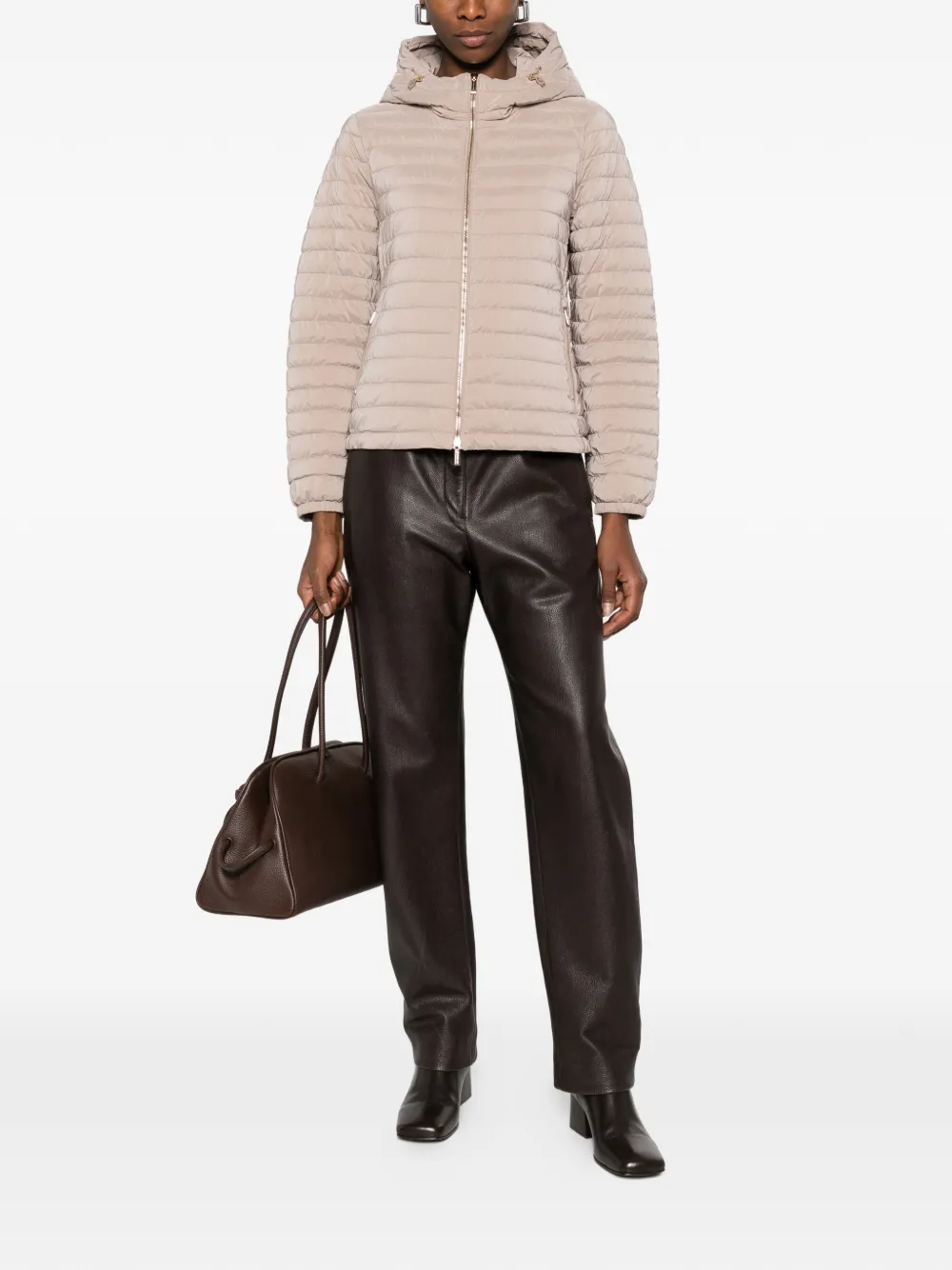  Moorer Hooded Zip-up Jacket - Neutrals 