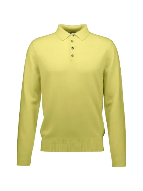 Allude buttoned polo sweater
