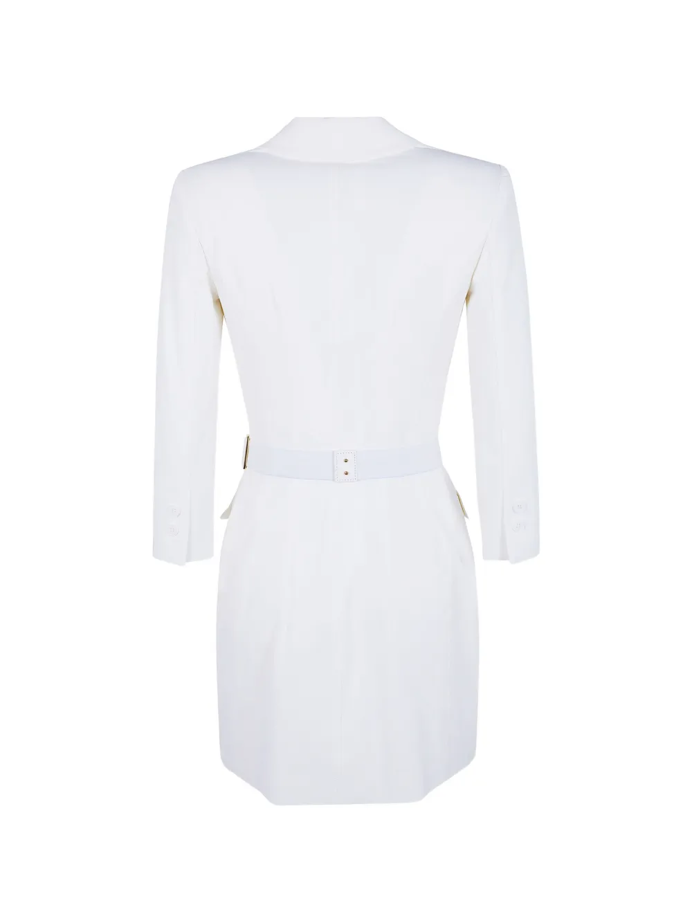 Elisabetta Franchi double-breasted mini dress - Wit