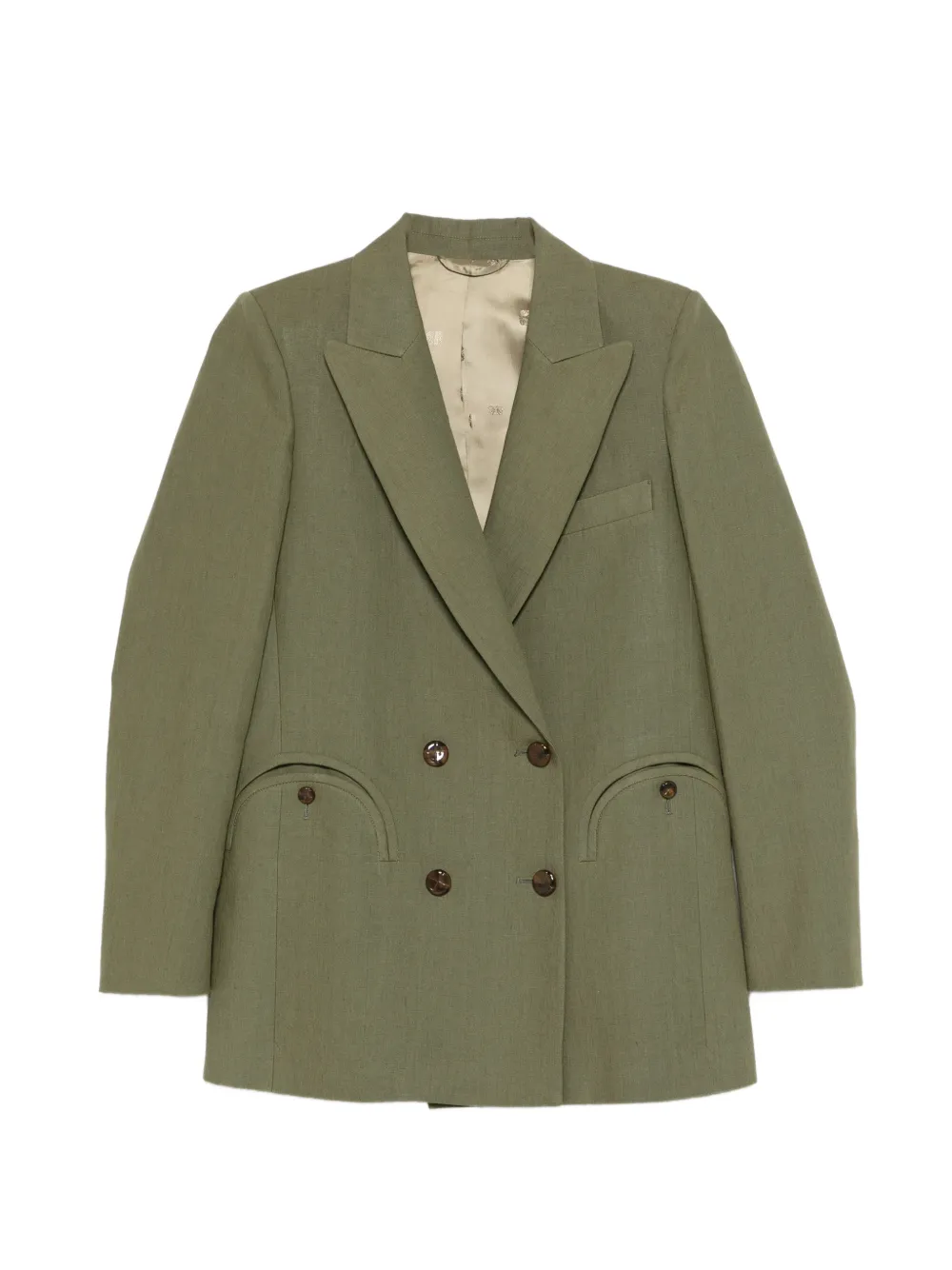 Blazé Milano Midday double-breasted pocket blazer - Verde