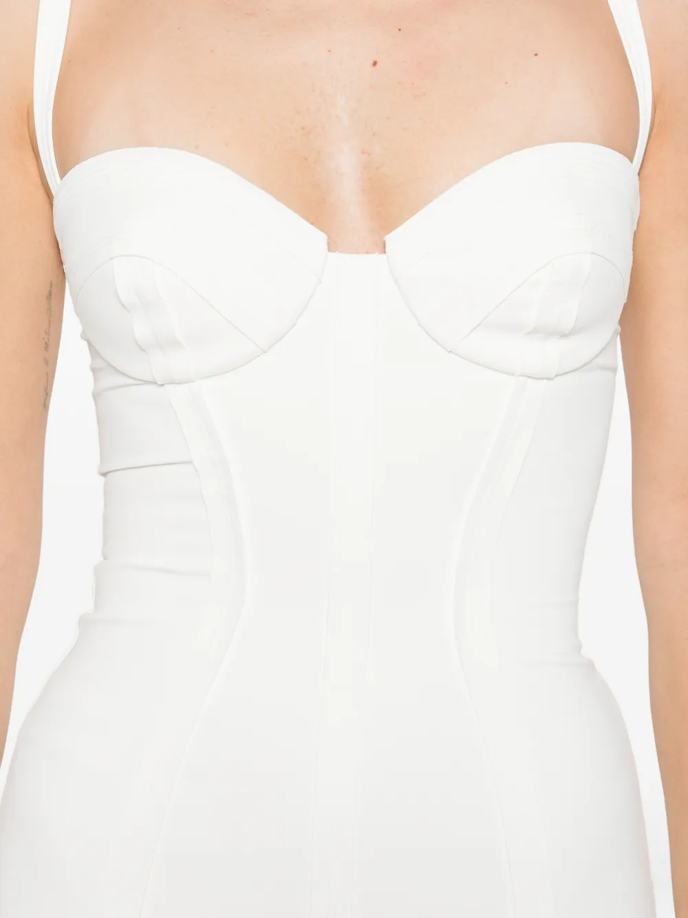 Elisabetta Franchi Midi-jurk met bandje Wit