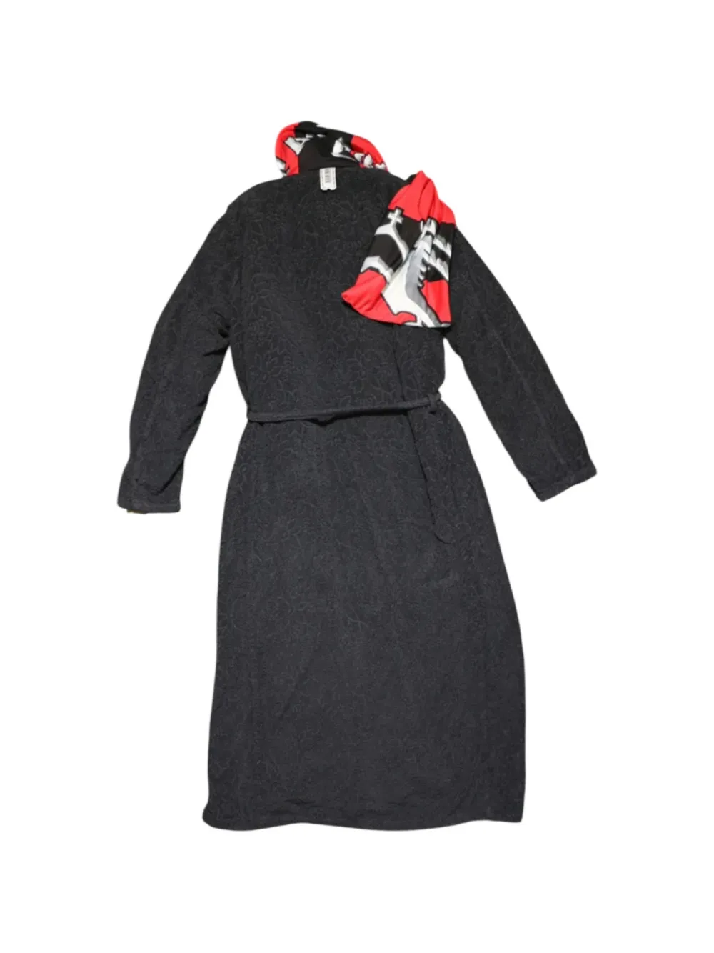 Prototypes Textured Belted Coat In Black