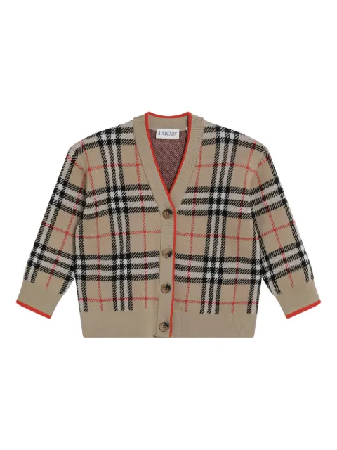 Burberry Kids checked cardigan