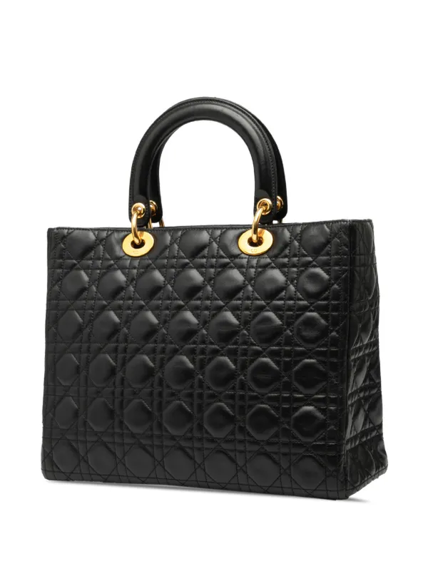 Christian Dior Pre-Owned 1997 Large Lambskin Cannage Lady Dior