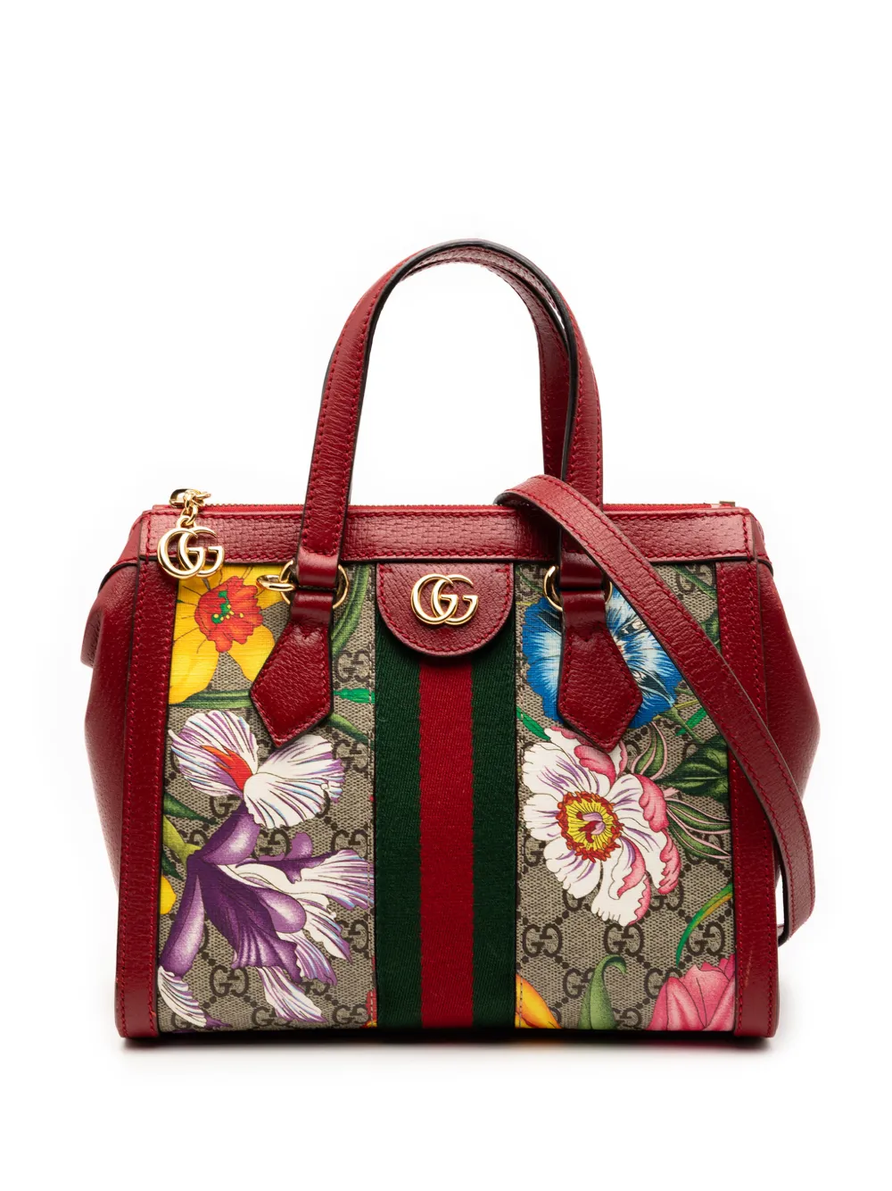 Gucci Pre-Owned 2016-2025 GG Flora Ophidia satchel - Marrone