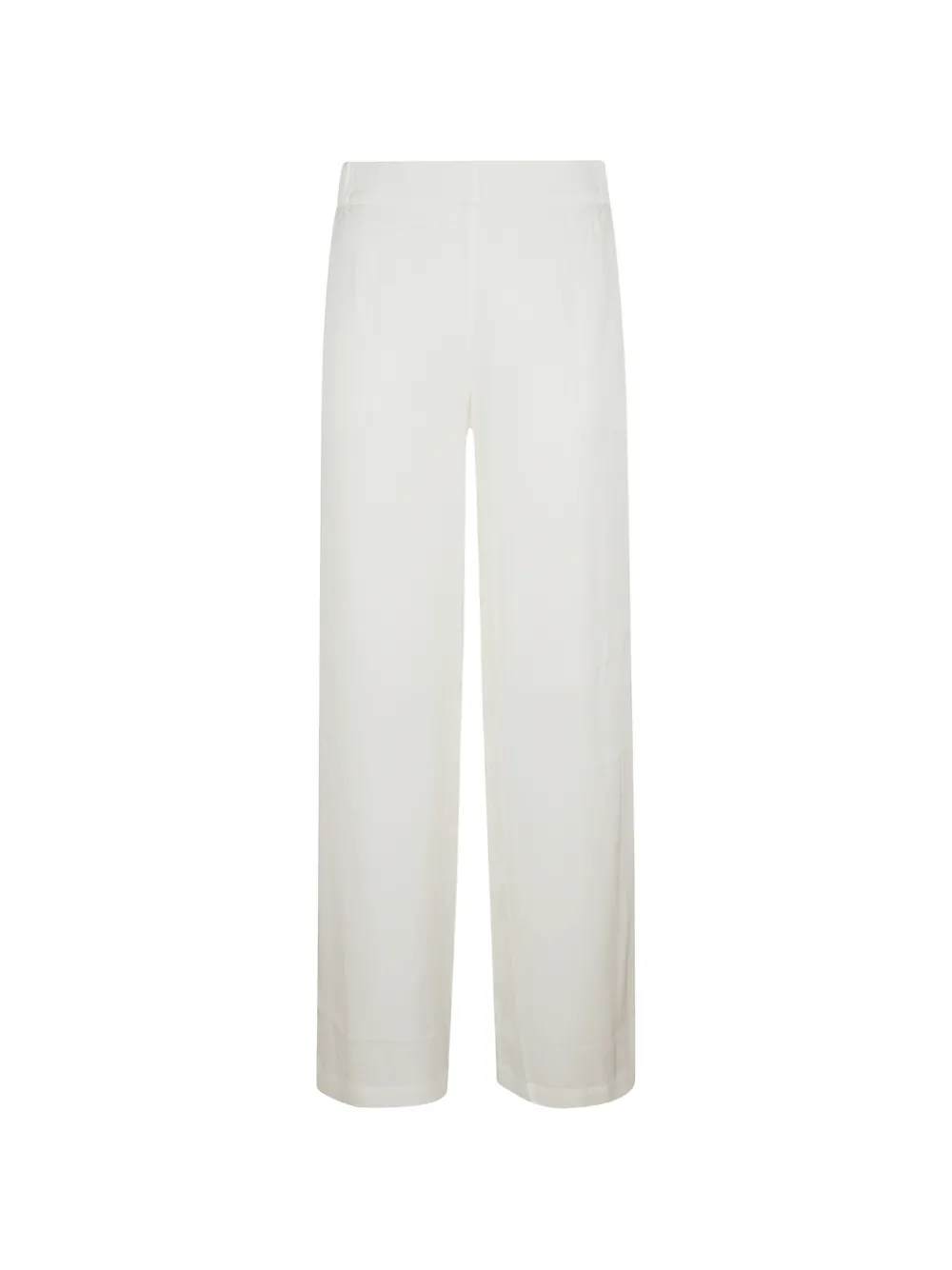 SILK95FIVE Amalfi elasticated-waistband wide-leg trousers - Bianco