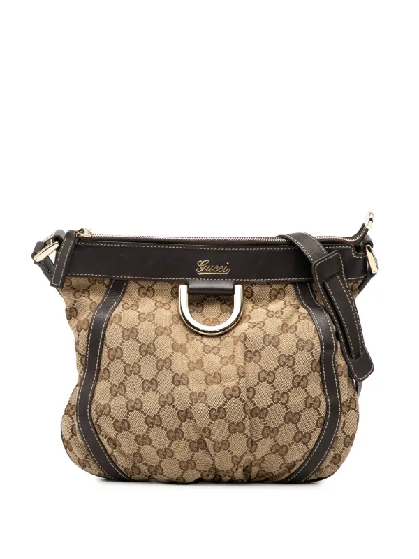 Gucci GG柄 ハンドバッグ Dリング ブラウン Gucci Pre-Owned 2000-2015 GGキャンバス アビー Dリング ショルダー