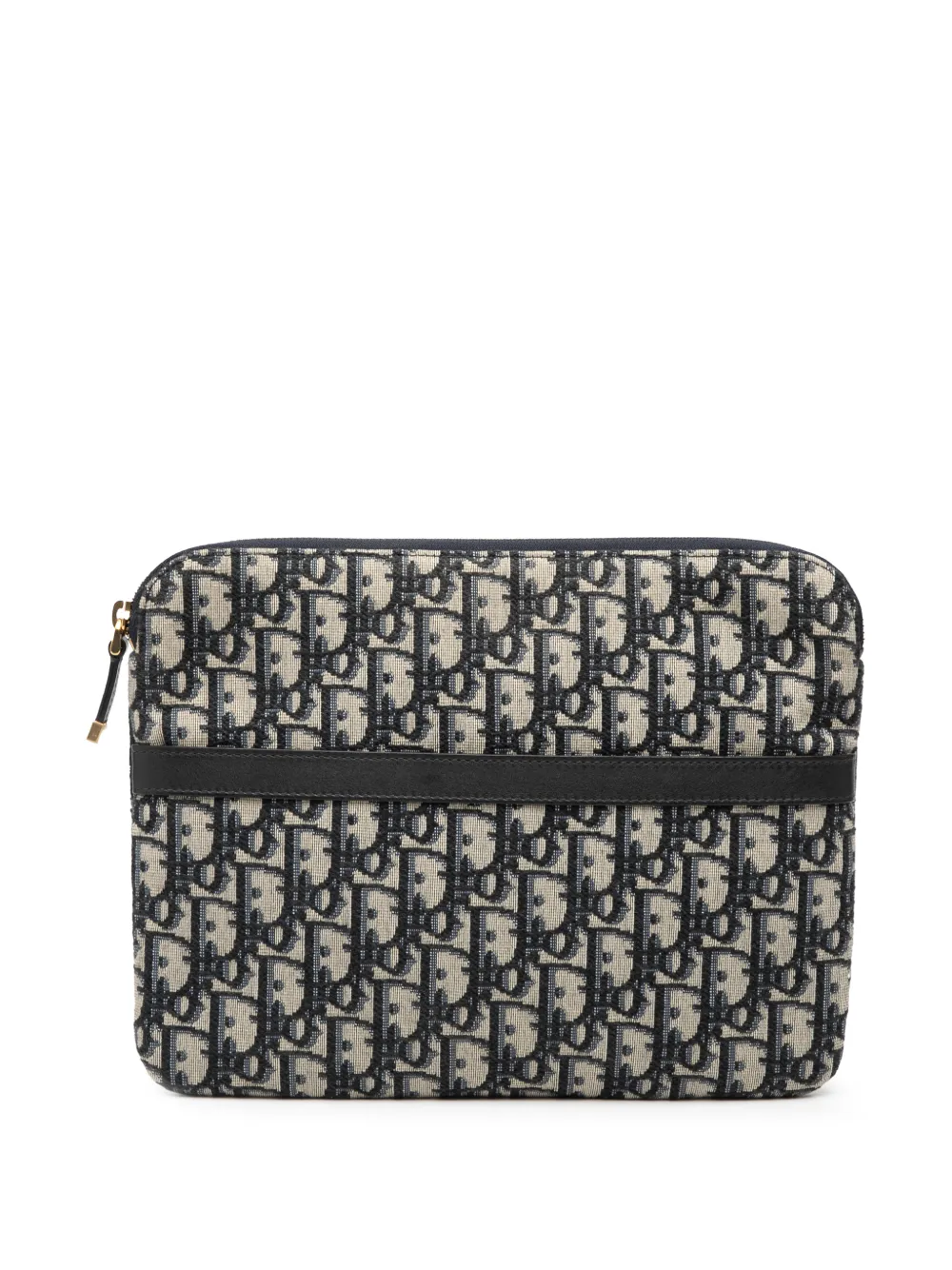 Christian Dior Pre-Owned 2019 Oblique Canvas clutch bag - Blu