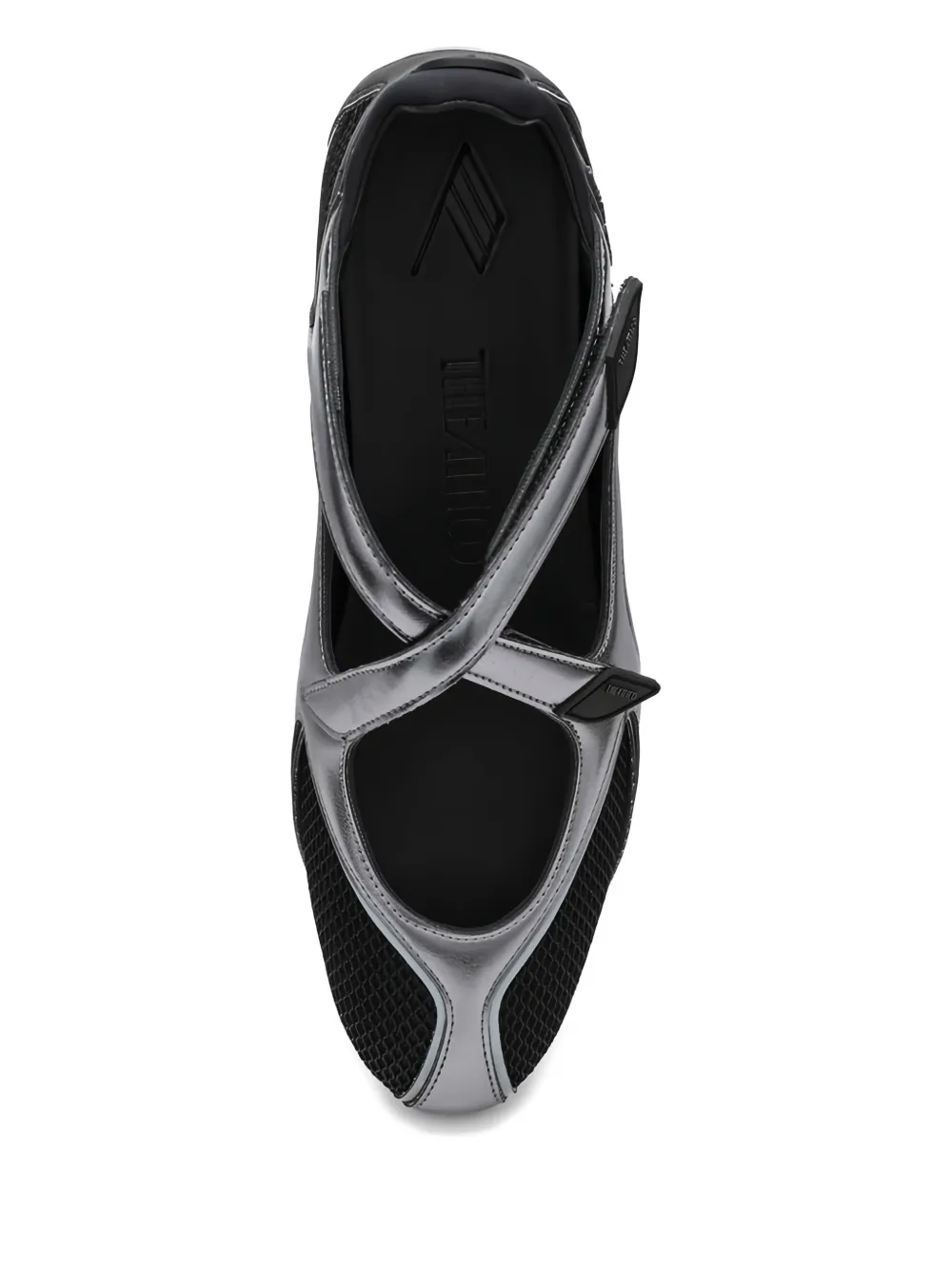 The Attico Floor 01 ballerina's met ronde neus Zilver