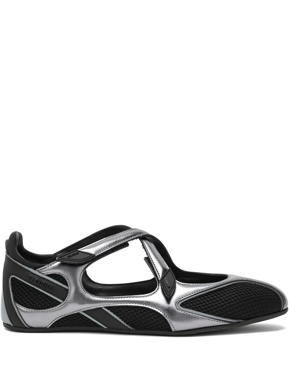 The Attico Ballerine Floor 01 con punta tonda - Argento