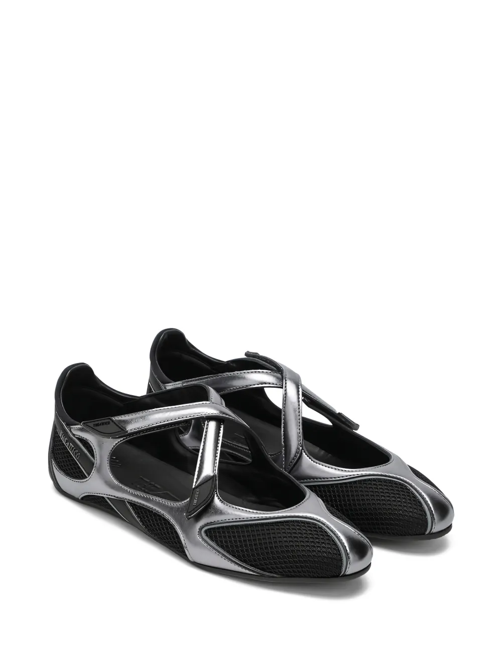 The Attico Floor 01 ballerina's met ronde neus Zilver