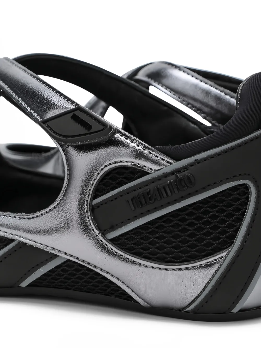 The Attico Floor 01 ballerina's met ronde neus Zilver