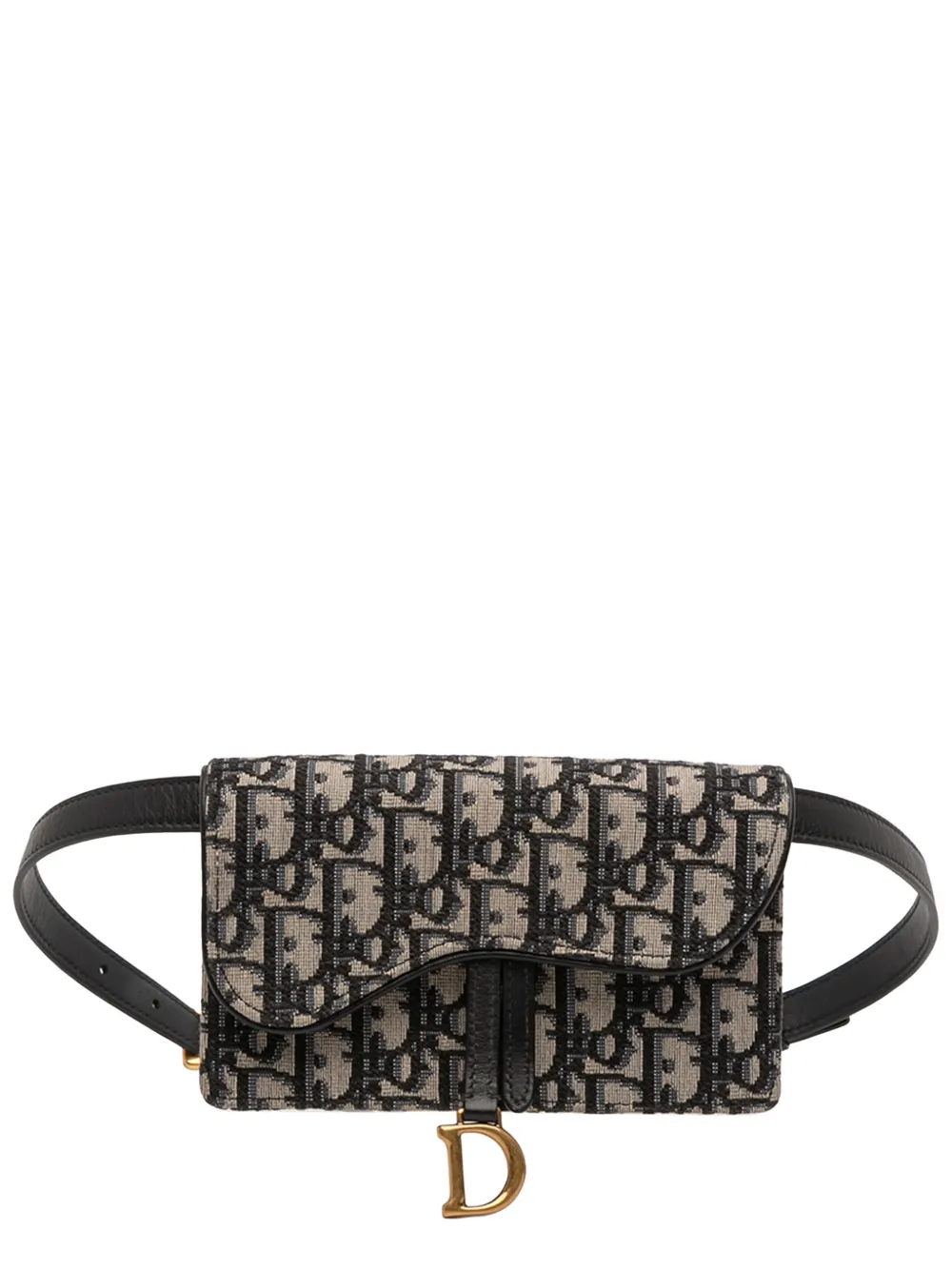 Christian Dior Pre-Owned 2020 Oblique Canvas Saddle belt bag - Blu