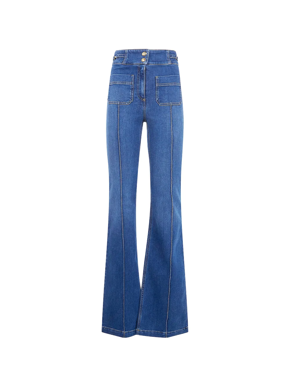 Elisabetta Franchi front-pocket denim - Blu