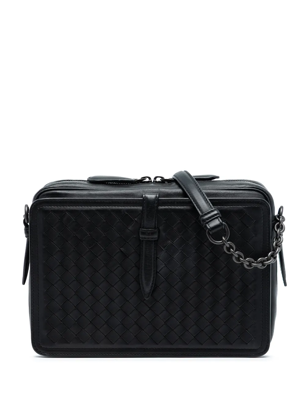 Bottega Veneta Pre-Owned 2012-2025 Nappa Intrecciato Belt Flap Camera Bag shoulder bag - Nero