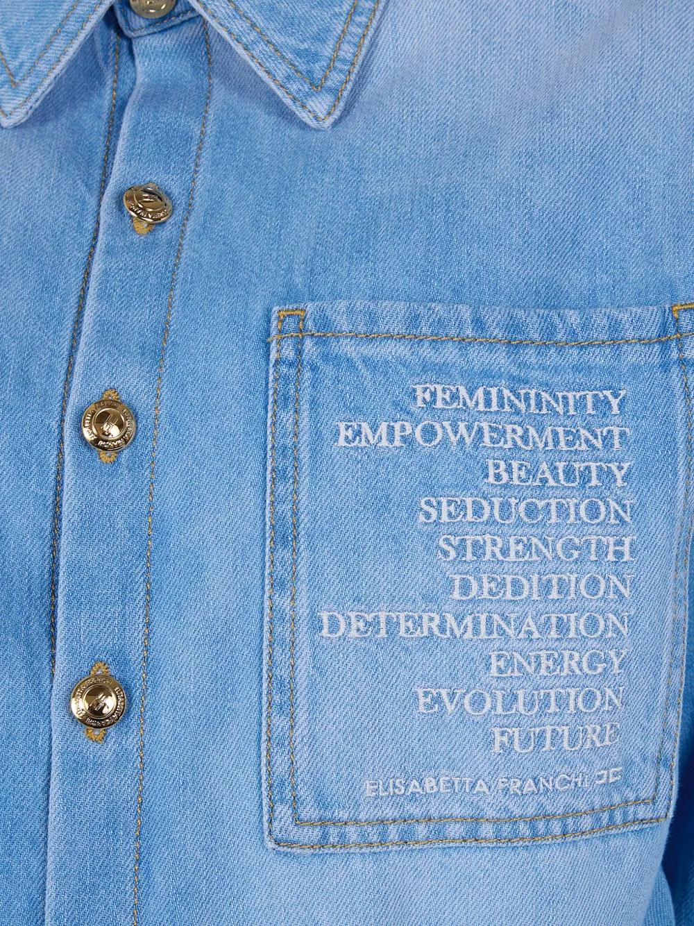  Elisabetta Franchi Button Pocket Jumpsuit - Blue 