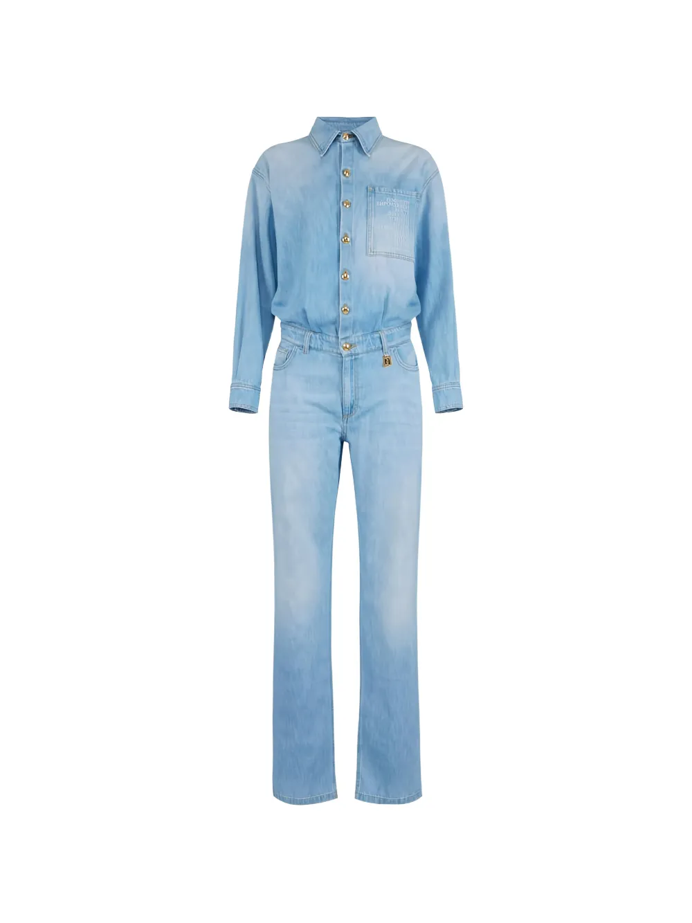 Elisabetta Franchi button pocket jumpsuit - Blau