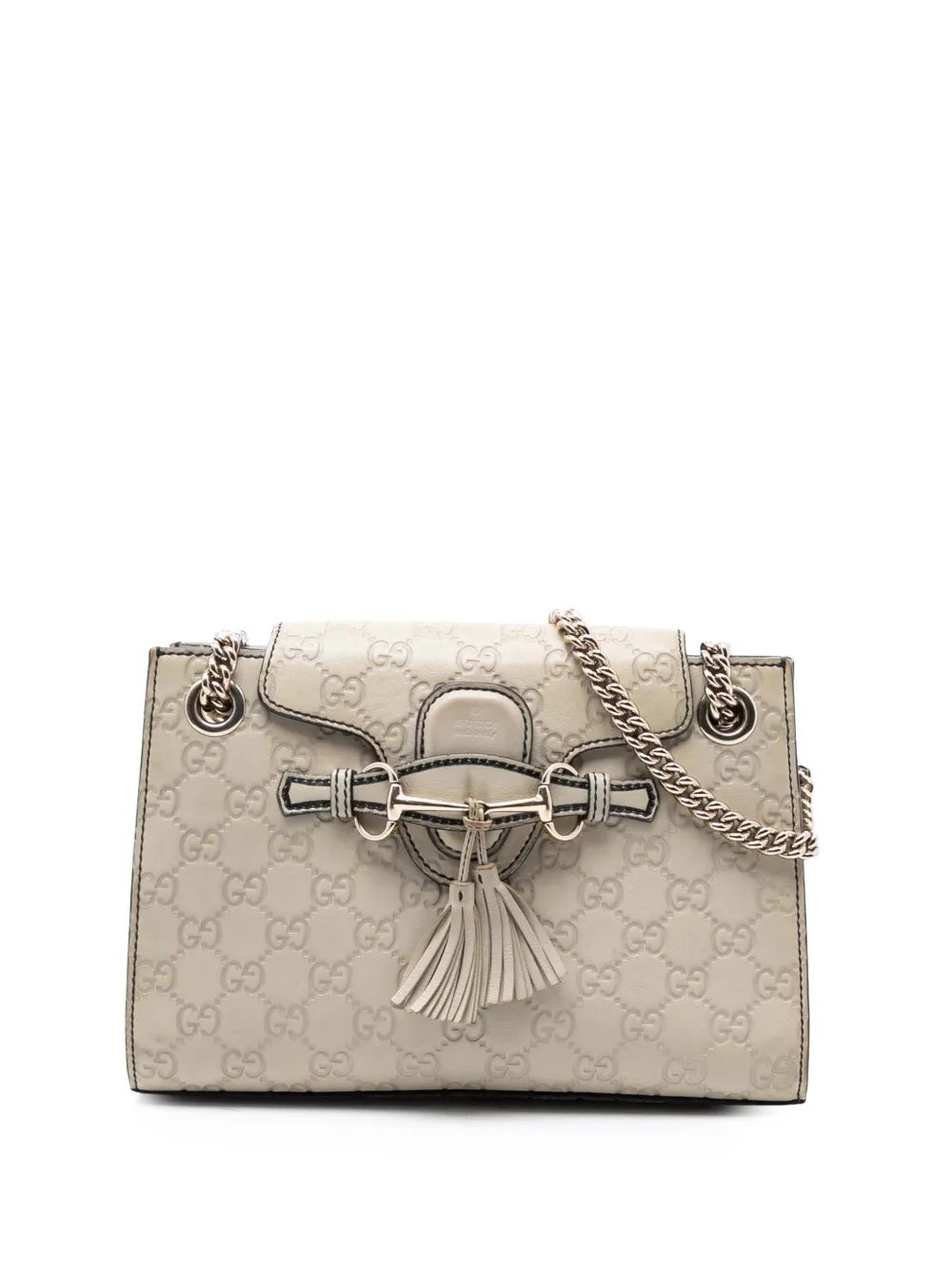 Gucci Pre-Owned 2016-2025 Small Guccissima Emily shoulder bag - Bianco