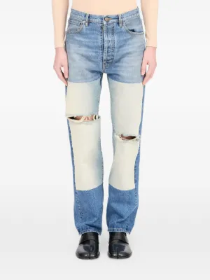 MM6 Maison Margiela インサイドアウト ストレートジーンズ | ブルー
