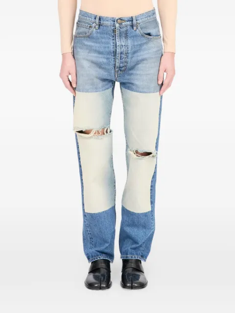 Maison Margiela ripped patchwork jeans