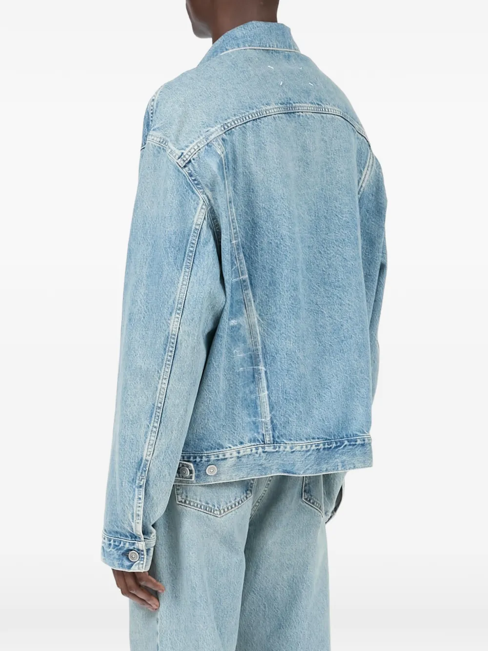 Maison Margiela Denim jack met band Blauw