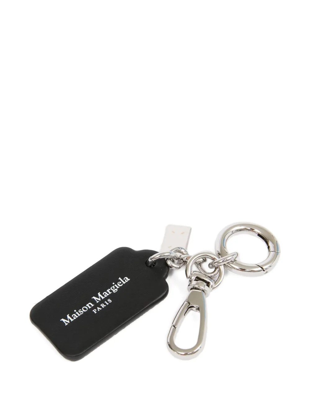 Maison Margiela Sleutelhanger met logoplakkaat Zwart