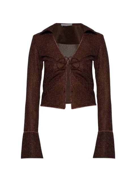 Oséree tie-detail collared top