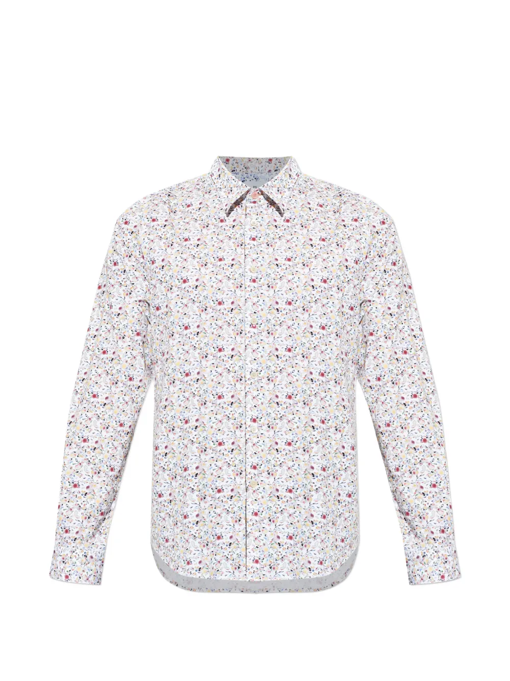 PS Paul Smith long-sleeve floral-print shirt - Bianco