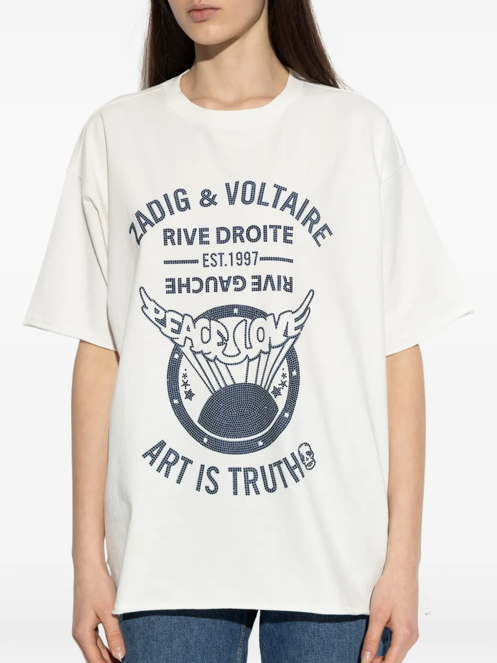 Zadig&Voltaire T-shirt met grafische print Wit