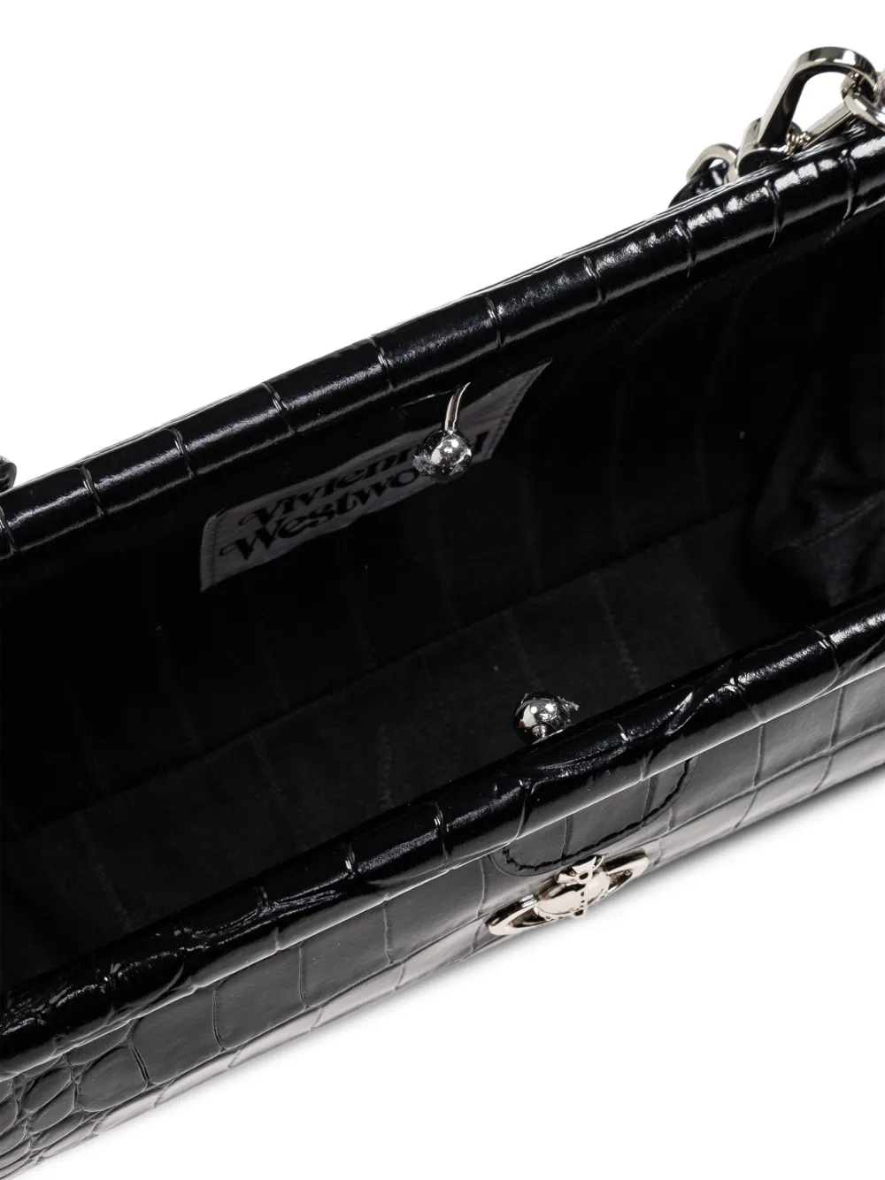 Vivienne Westwood Orb Clutch in Black, view 4