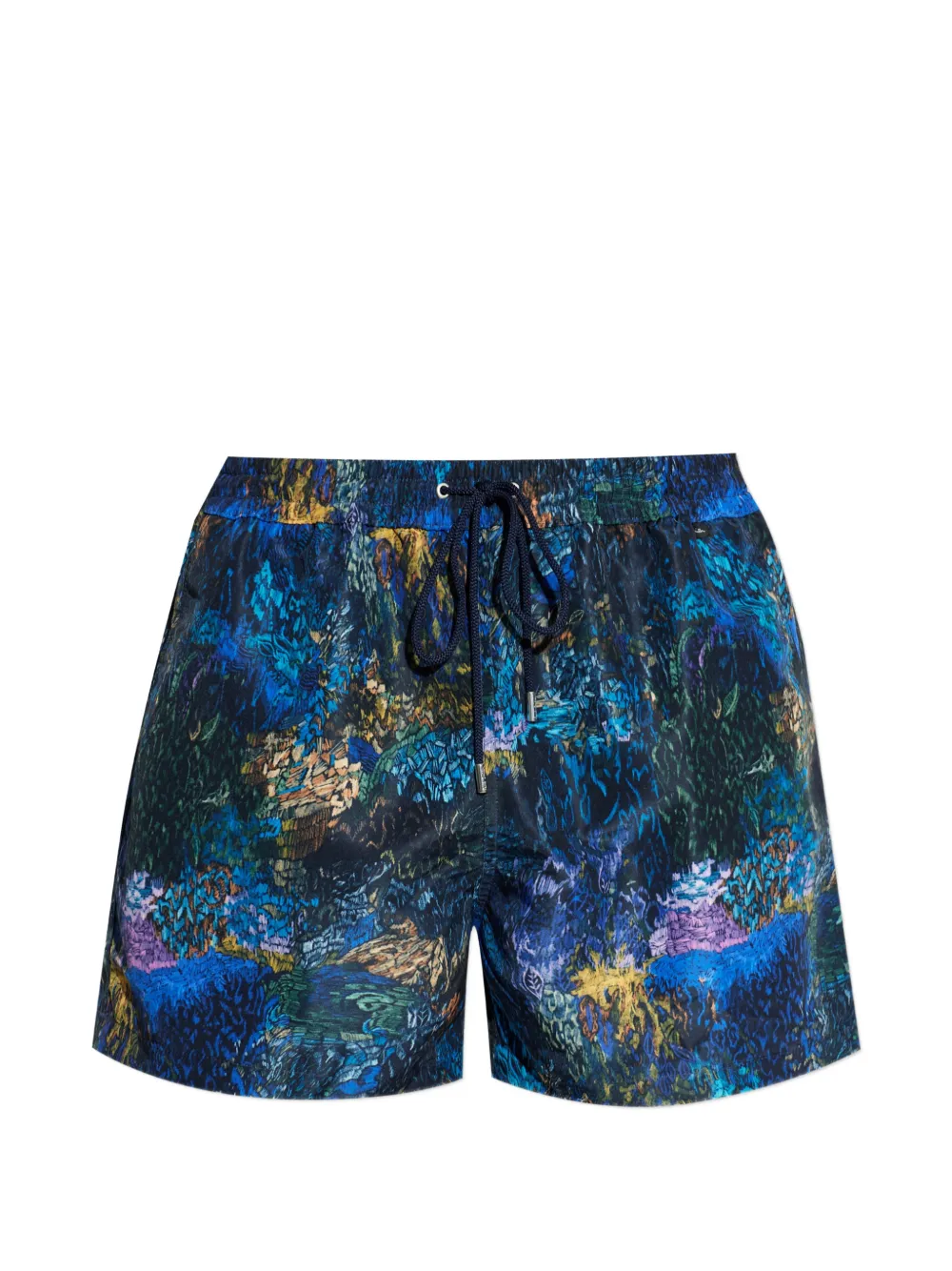 Paul Smith printed drawstring-fastening swim shorts - Blu