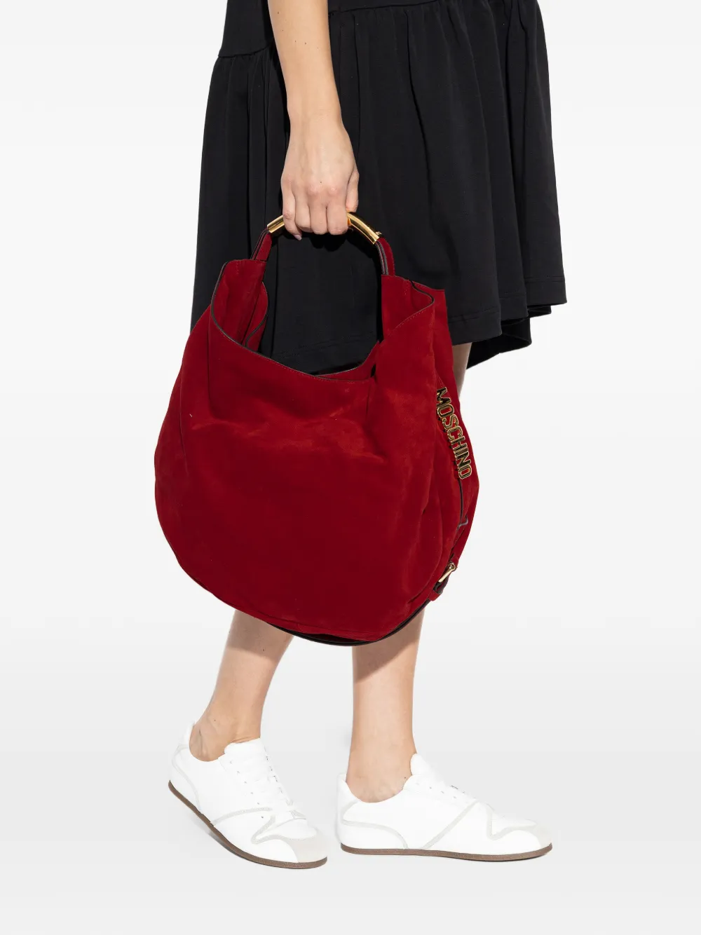  Moschino Handle Me Ring Handle Shoulder Bag - Red 