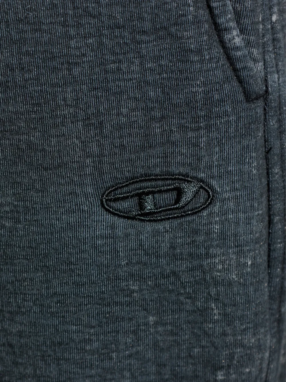 Diesel Elastische broek met logo Grijs