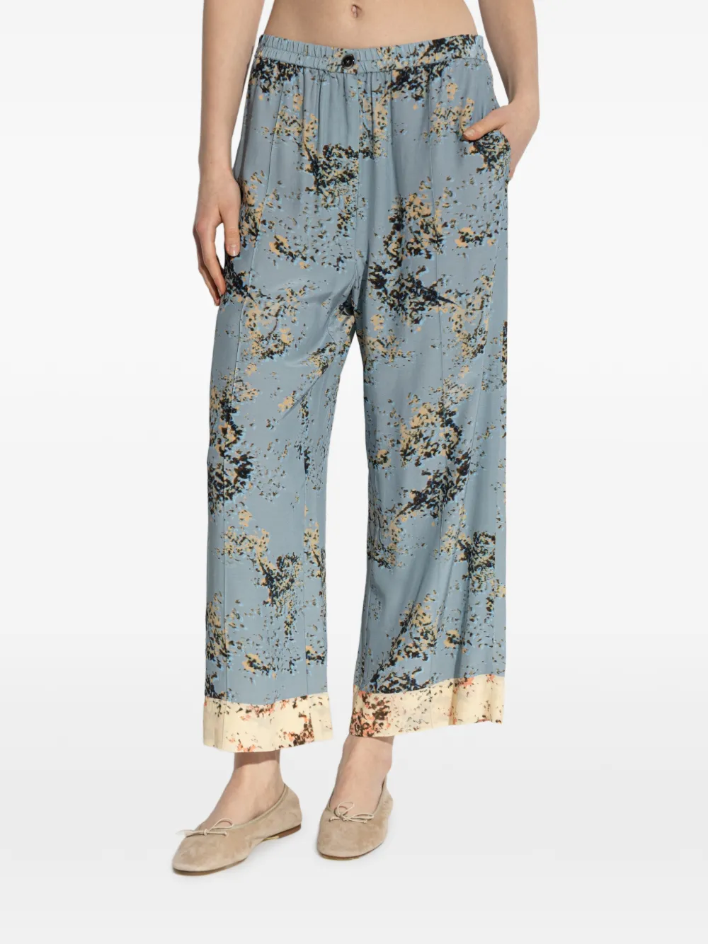  Paul Smith Print Button Trousers - Blue 