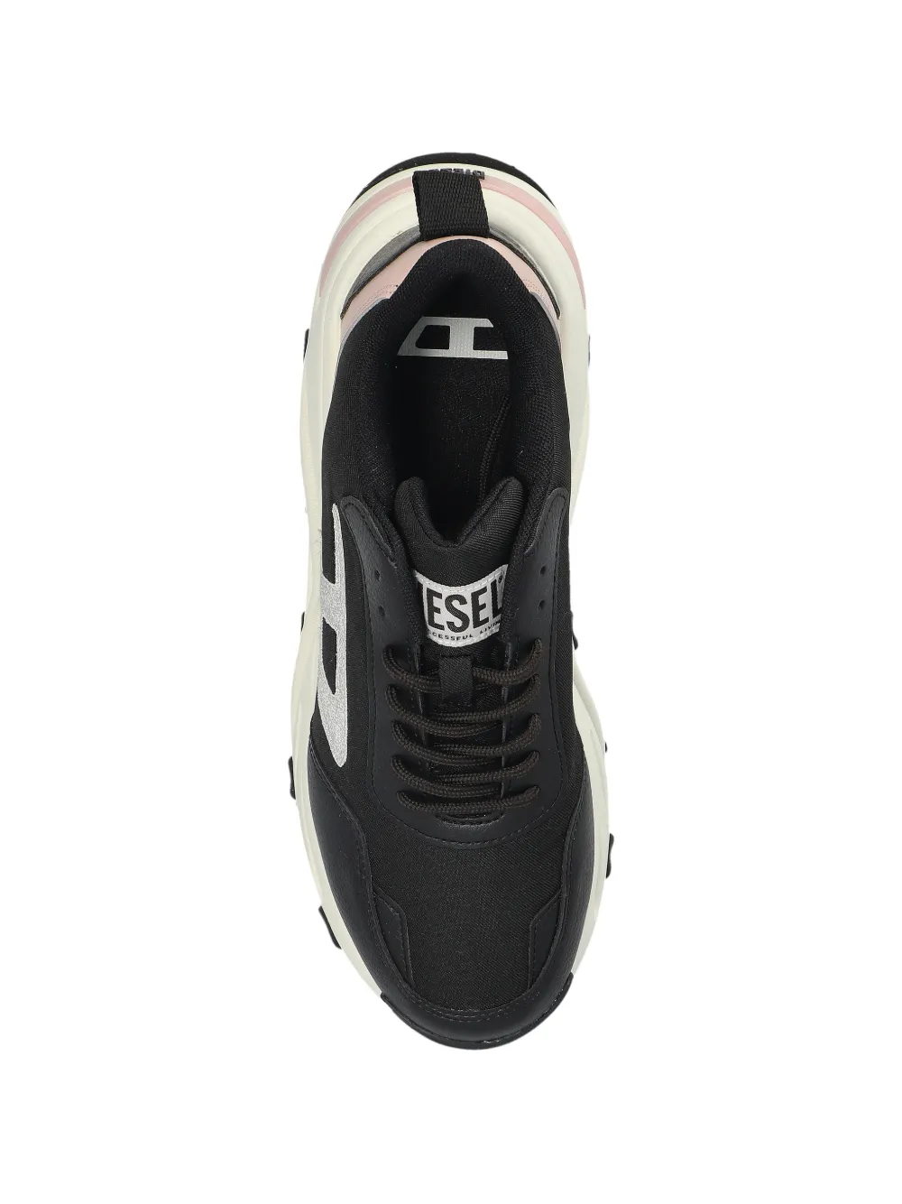 Diesel Sneakers met logo-applicatie Zwart