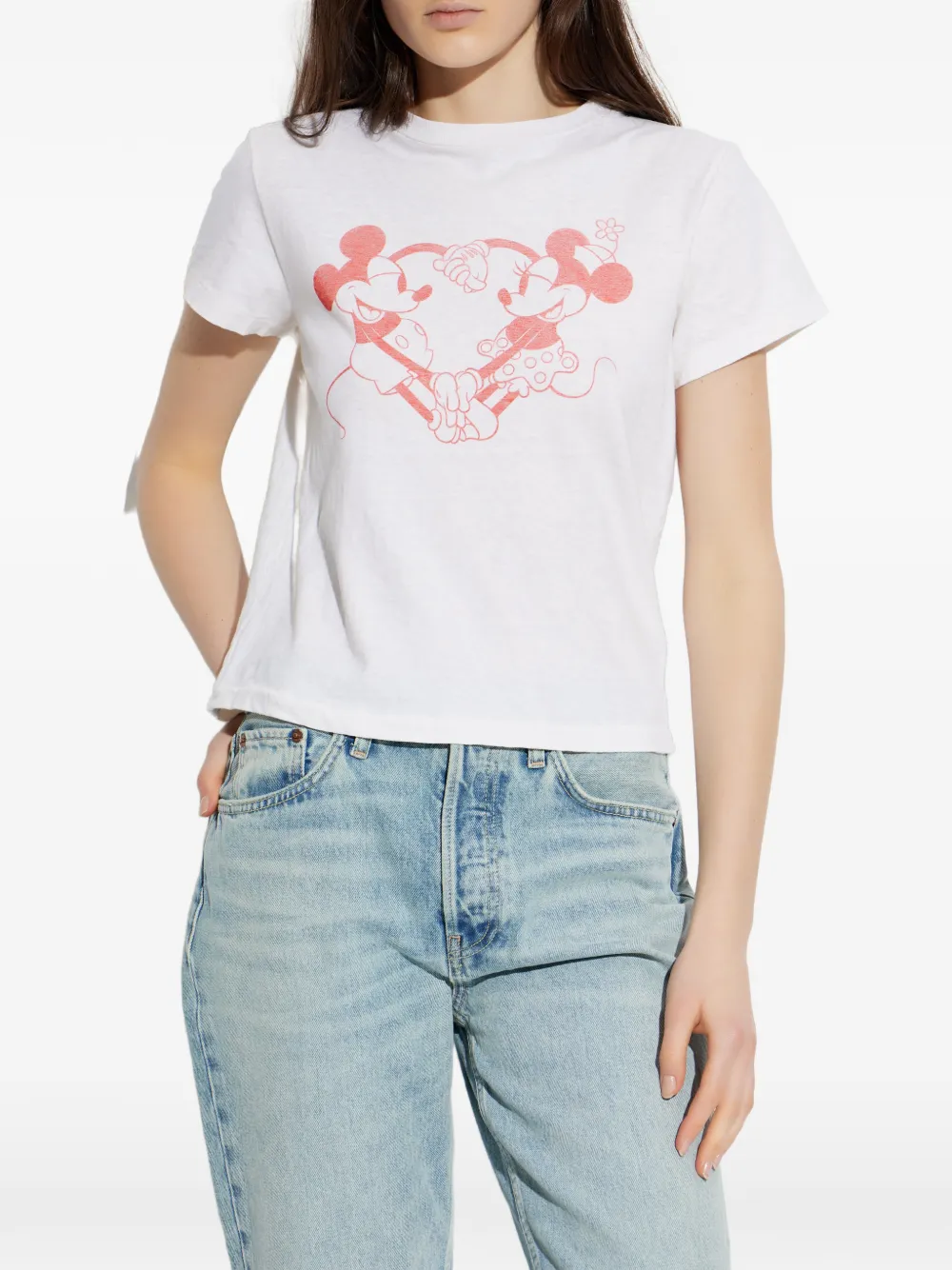  Re/done Heart-print T-shirt - White 