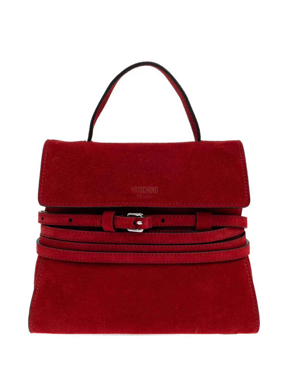 Moschino buckle-strap tote bag - Rosso