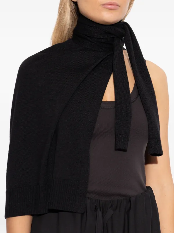 LEMAIRE Ribbed Scarf | Black | FARFETCH JO