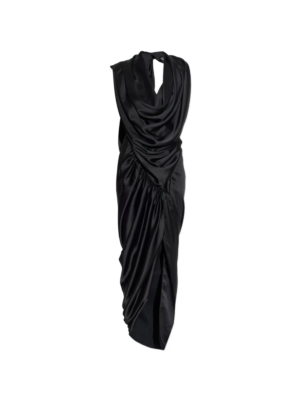 Vivienne Westwood draped slit dress - Schwarz