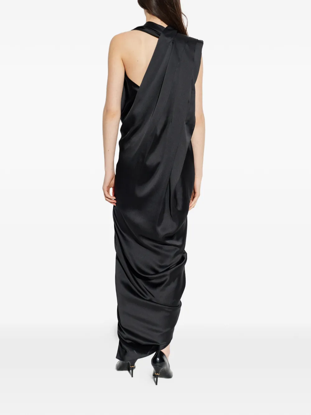 Vivienne Westwood Gedrapeerde jurk met split Zwart