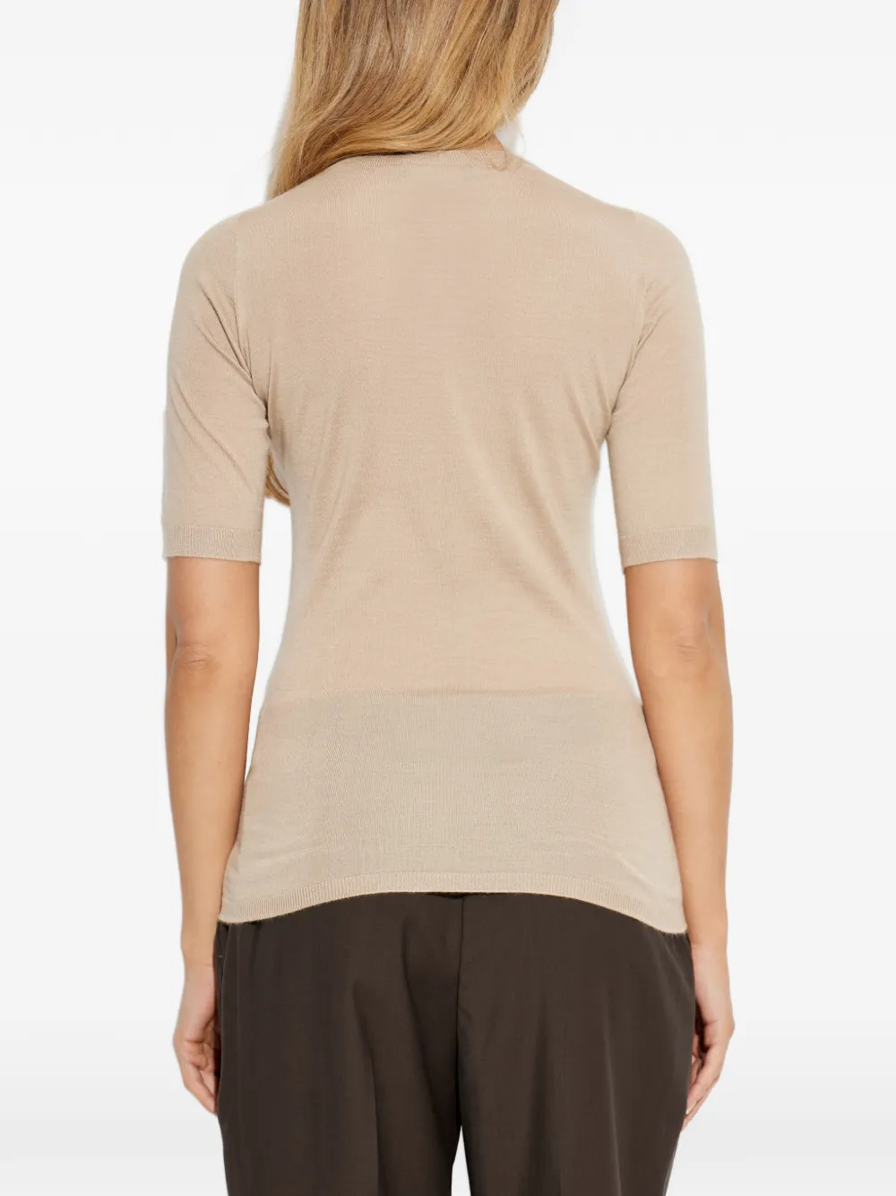 Fabiana Filippi Top met korte mouwen Beige