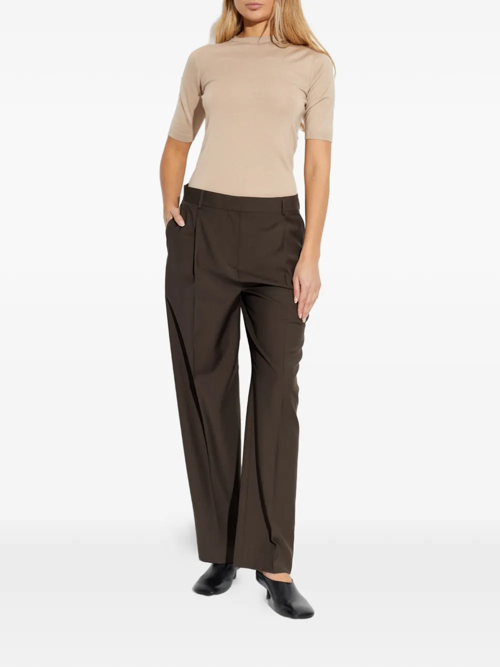 Fabiana Filippi Top met korte mouwen Beige