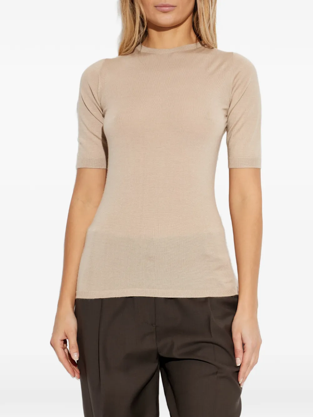 Fabiana Filippi Top met korte mouwen Beige
