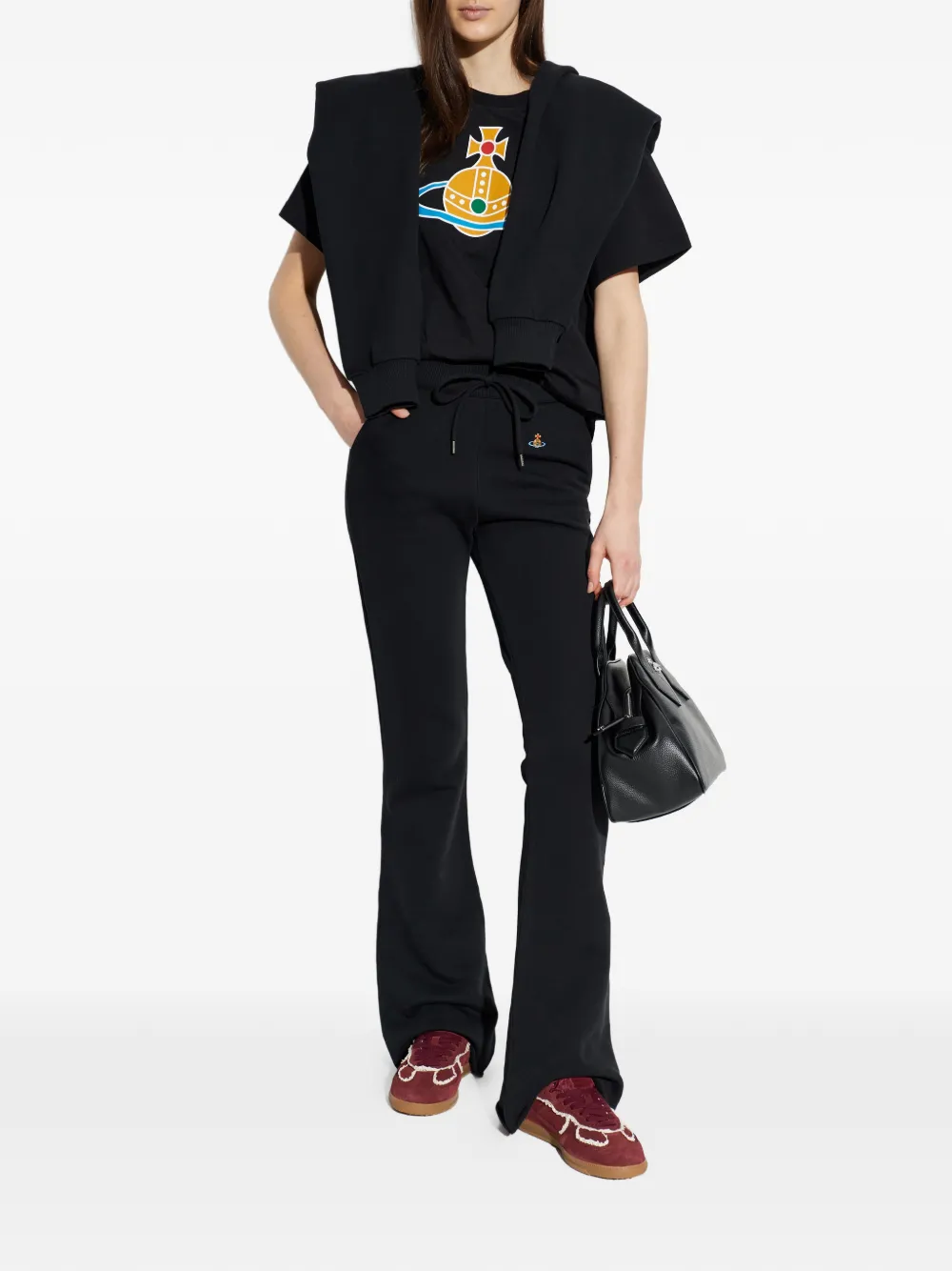 Vivienne Westwood logo drawstring track pants - Zwart