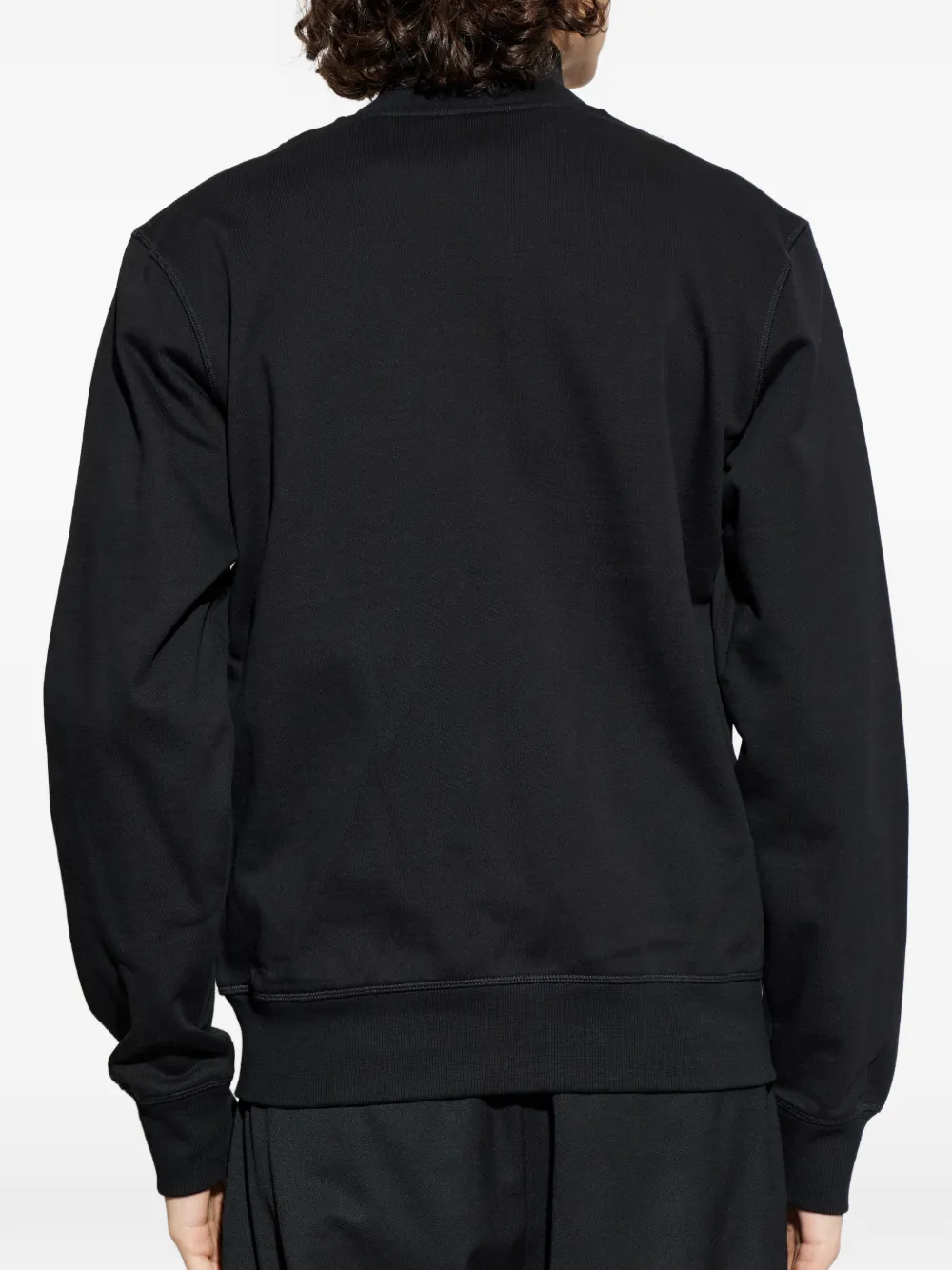 Diesel Sweater met rits Zwart