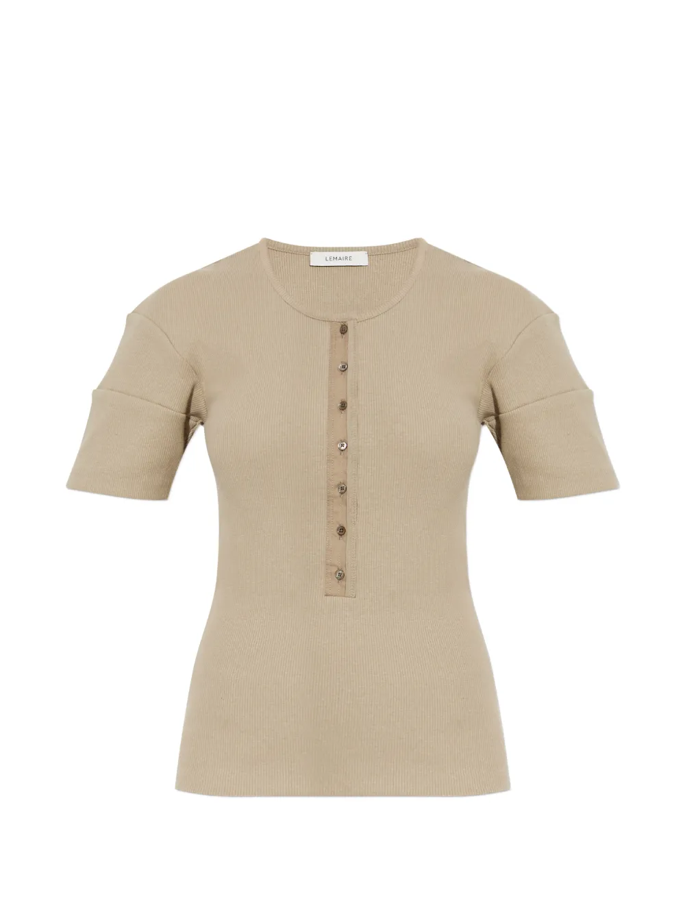 LEMAIRE ribbed T-shirt - Toni neutri