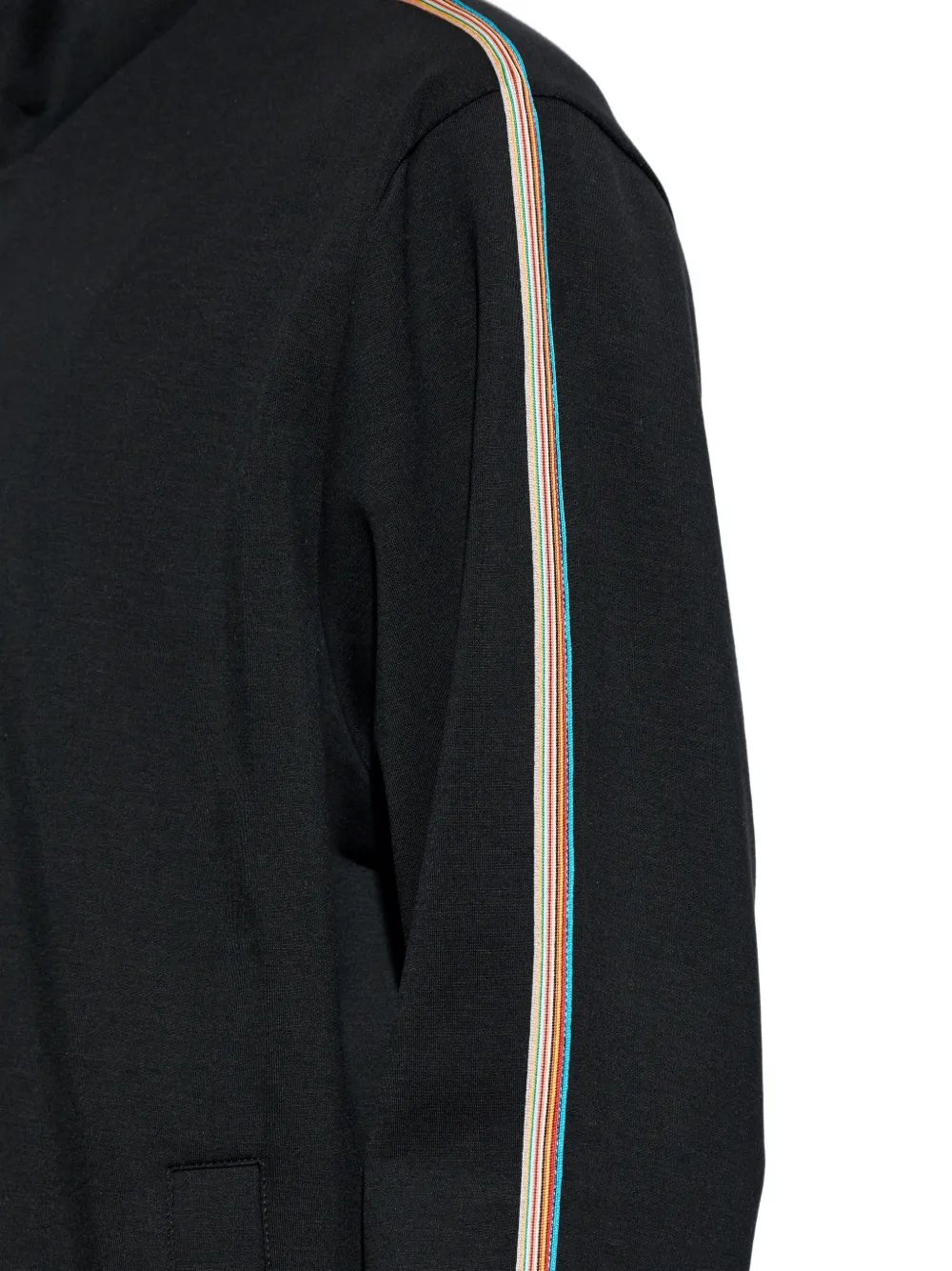 Paul Smith Gestreepte sweater met rits Zwart