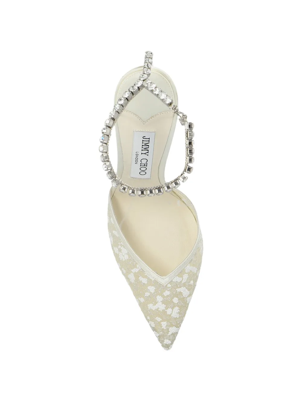 Jimmy Choo Saeda crystal-embellished pumps Wit